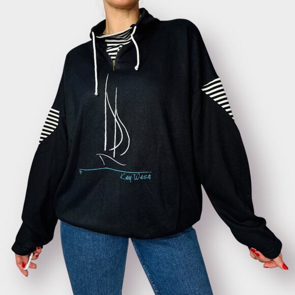 80s Key West Sweatshirt Top Size XL - Picture 4 of 8